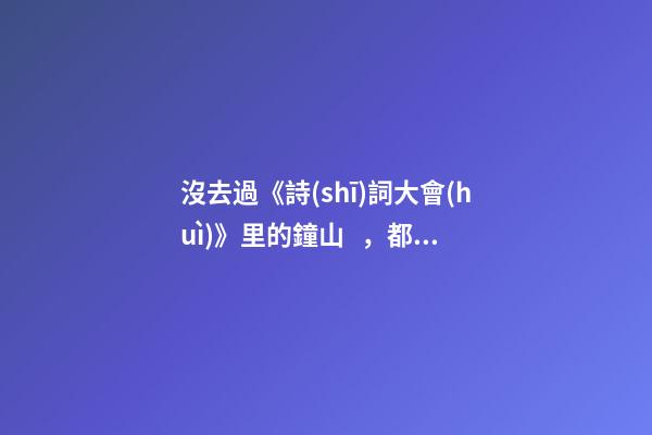 沒去過《詩(shī)詞大會(huì)》里的鐘山，都不敢說你來過南京！